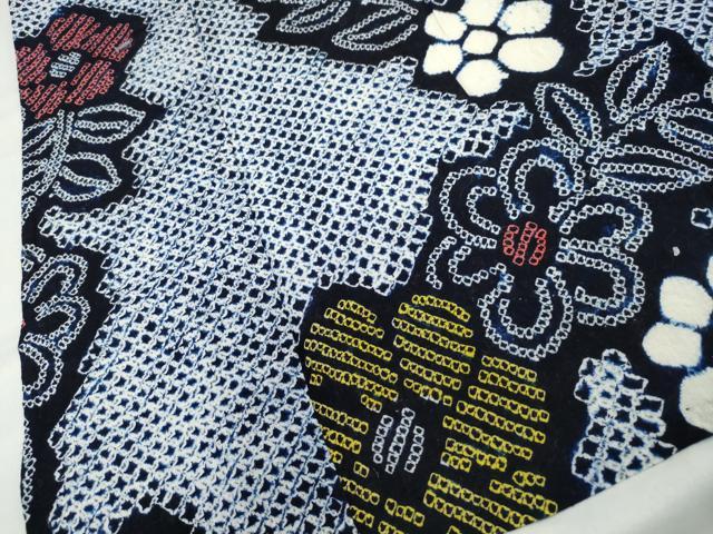 平和屋着物∴夏物 浴衣 有松鳴海絞り 花繋ぎ文 綿 逸品 CAAW5096dy