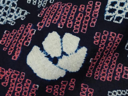 平和屋着物∴夏物 浴衣 有松鳴海絞り 草花文 綿 逸品 未使用 CAAW5107dy