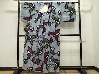 平和屋着物∴夏物 浴衣 有松鳴海絞り 草木文 綿 逸品 CAAW5108dy