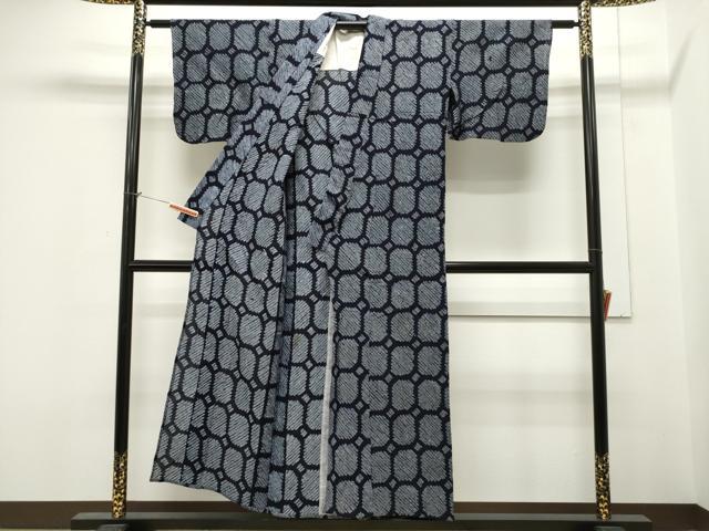 平和屋着物∴夏物 浴衣 有松鳴海絞り 吉祥文 綿 逸品 CAAW5111dy