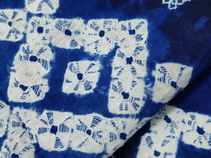 平和屋着物∴夏物 浴衣 有松鳴海絞り 菱花文 綿 逸品 未使用 CAAW5116dy