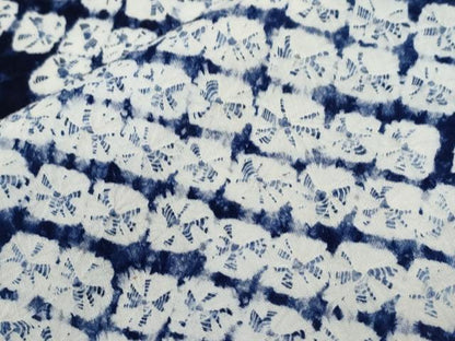 平和屋着物∴夏物 浴衣 有松鳴海絞り 枝花文 綿 逸品 CAAW5123dy