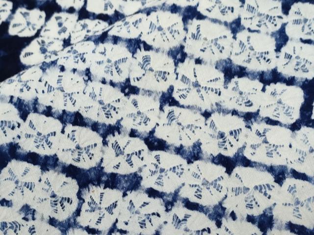 平和屋着物∴夏物 浴衣 有松鳴海絞り 枝花文 綿 逸品 CAAW5123dy