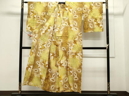 平和屋着物∴夏物 浴衣 有松鳴海絞り 草花文 綿 逸品 CAAW5125dy