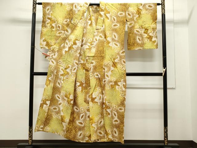 平和屋着物∴夏物 浴衣 有松鳴海絞り 草花文 綿 逸品 CAAW5125dy