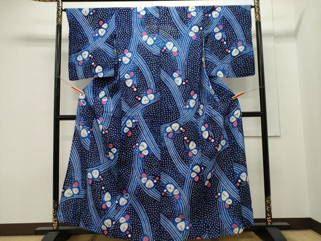 平和屋着物∴夏物 浴衣 有松鳴海絞り 吉祥文 綿 逸品 CAAW5126dy
