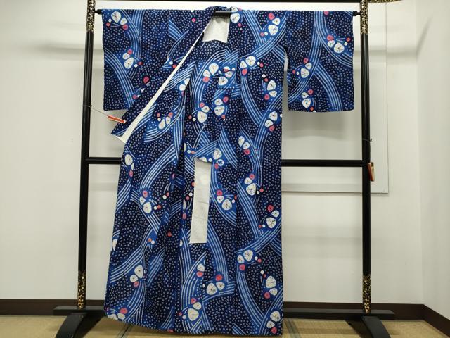 平和屋着物∴夏物 浴衣 有松鳴海絞り 吉祥文 綿 逸品 CAAW5126dy
