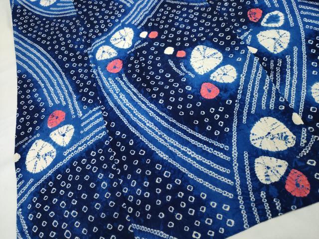 平和屋着物∴夏物 浴衣 有松鳴海絞り 吉祥文 綿 逸品 CAAW5126dy