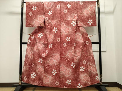 平和屋着物∴夏物 浴衣 有松鳴海絞り 舞花文 綿 逸品 CAAW5133dy