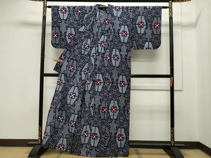 平和屋着物∴夏物 浴衣 有松鳴海絞り 麻の葉文様 綿 逸品 CAAW5142dy