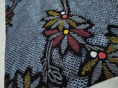 平和屋着物∴夏物 浴衣 有松鳴海絞り 草花文 綿 逸品 CAAW5143dy