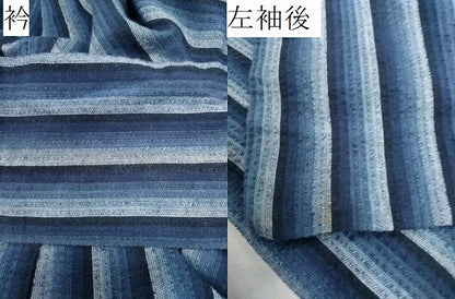 平和屋着物∴夏物　阿波しじら織　浴衣　縞　綿　逸品　CAAW5144dy