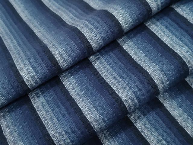 平和屋着物∴夏物　阿波しじら織　浴衣　縞　綿　逸品　CAAW5144dy