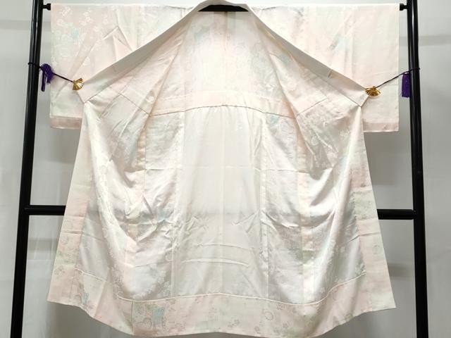平和屋着物■長襦袢　無双仕立て　御所車花文　暈し染め　正絹　逸品　CAAW5407fb