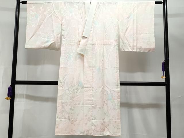 平和屋着物■長襦袢　無双仕立て　御所車花文　暈し染め　正絹　逸品　CAAW5407fb