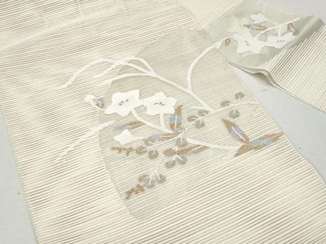 平和屋着物＊夏物 八寸名古屋帯 絽綴れ 桔梗 金銀糸 正絹 逸品 CAAW5465fb