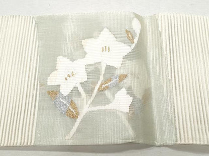 平和屋着物＊夏物 八寸名古屋帯 絽綴れ 桔梗 金銀糸 正絹 逸品 CAAW5465fb