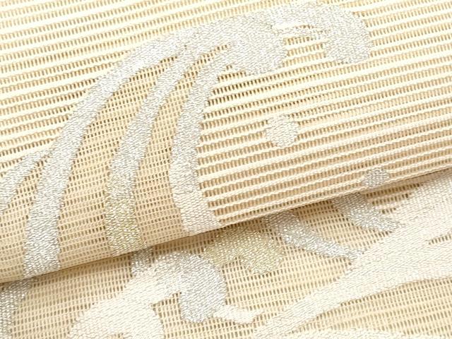 平和屋着物＊夏物　八寸名古屋帯　絽綴れ　立波文　金銀糸　正絹　逸品　CAAW5466fb