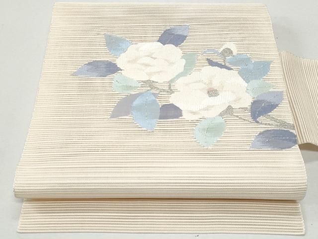 平和屋着物＊夏物 八寸名古屋帯 絽綴れ 枝花文 金銀糸 正絹 逸品 CAAW5470fb