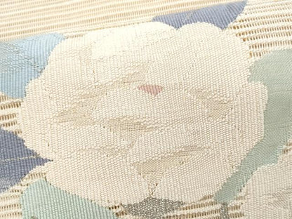 平和屋着物＊夏物 八寸名古屋帯 絽綴れ 枝花文 金銀糸 正絹 逸品 CAAW5470fb