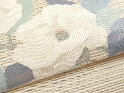 平和屋着物＊夏物 八寸名古屋帯 絽綴れ 枝花文 金銀糸 正絹 逸品 CAAW5470fb