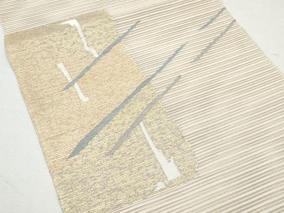 平和屋着物＊夏物 八寸名古屋帯 絽綴れ 短冊吉祥文 正絹 逸品 CAAW5471fb