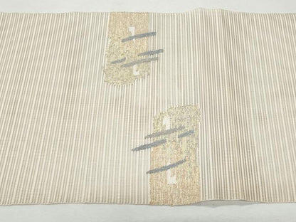 平和屋着物＊夏物 八寸名古屋帯 絽綴れ 短冊吉祥文 正絹 逸品 CAAW5471fb