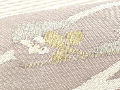 平和屋着物＊夏物 八寸名古屋帯 絽綴れ 枝花文 金銀糸 正絹 逸品 CAAW5475fb