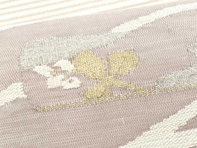 平和屋着物＊夏物 八寸名古屋帯 絽綴れ 枝花文 金銀糸 正絹 逸品 CAAW5475fb