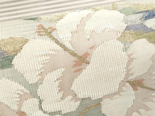 平和屋着物＊夏物 八寸名古屋帯 絽綴れ 枝花文 金銀糸 正絹 逸品 CAAW5476fb