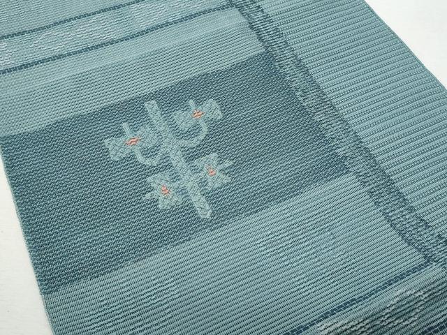 平和屋着物＊夏物 八寸名古屋帯 格子吉祥文 正絹 逸品 CAAW5481fb