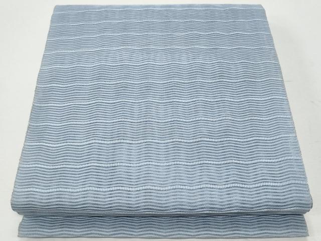 平和屋着物＊夏物 八寸名古屋帯 絽綴れ よろけ縞 淡藤色 正絹 逸品 CAAW5484fb