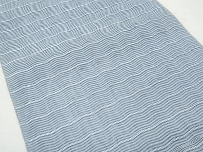 平和屋着物＊夏物 八寸名古屋帯 絽綴れ よろけ縞 淡藤色 正絹 逸品 CAAW5484fb