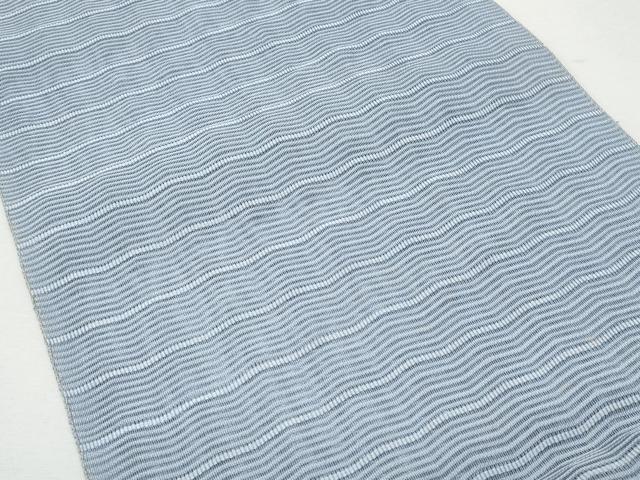 平和屋着物＊夏物 八寸名古屋帯 絽綴れ よろけ縞 淡藤色 正絹 逸品 CAAW5484fb