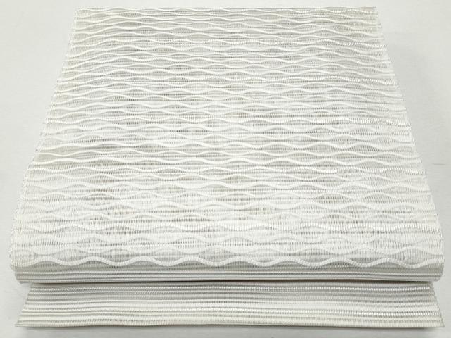 平和屋着物＊夏物 八寸名古屋帯 絽綴れ 霞文 砂色 正絹 逸品 CAAW5485fb