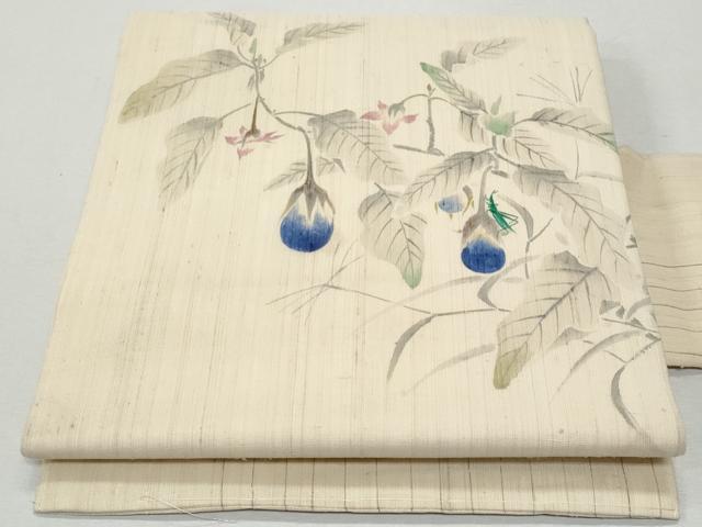 平和屋着物＊夏物 九寸名古屋帯 手描き 成り物 正絹 逸品 CAAW5491fb