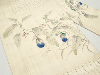 平和屋着物＊夏物 九寸名古屋帯 手描き 成り物 正絹 逸品 CAAW5491fb