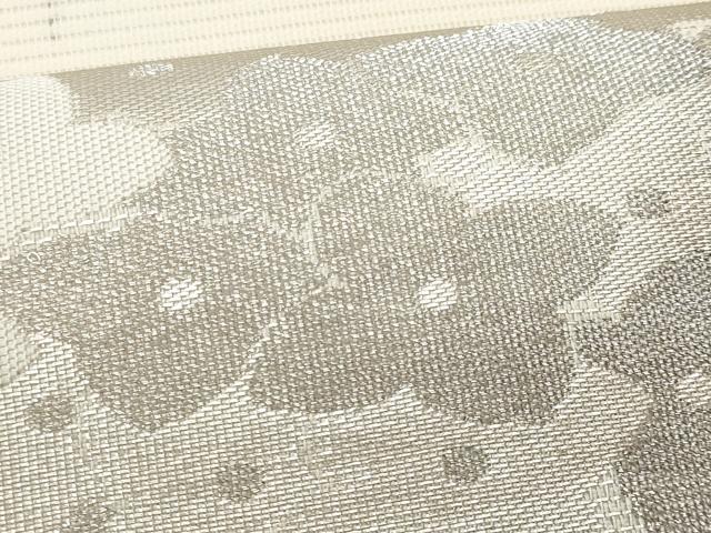 平和屋着物＊夏物 九寸名古屋帯 絽綴れ 草花文 銀糸 正絹 逸品 CAAW5494fb