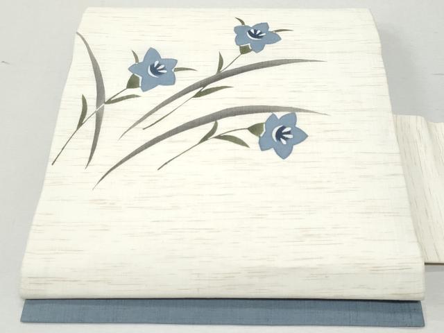 平和屋着物＊夏物 九寸名古屋帯 桔梗 麻 逸品 CAAW5495fb