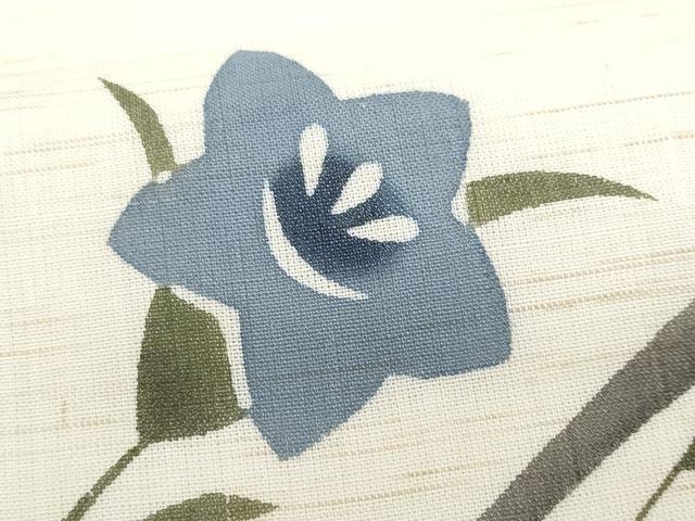 平和屋着物＊夏物 九寸名古屋帯 桔梗 麻 逸品 CAAW5495fb
