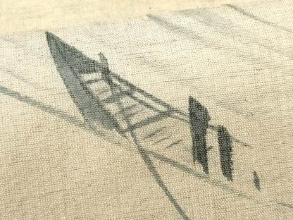 平和屋着物＊夏物 九寸名古屋帯 手描き 流水舟枝葉文 CAAW5497fb