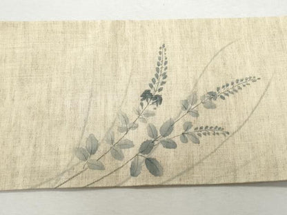平和屋着物＊夏物 九寸名古屋帯 手描き 流水舟枝葉文 CAAW5497fb