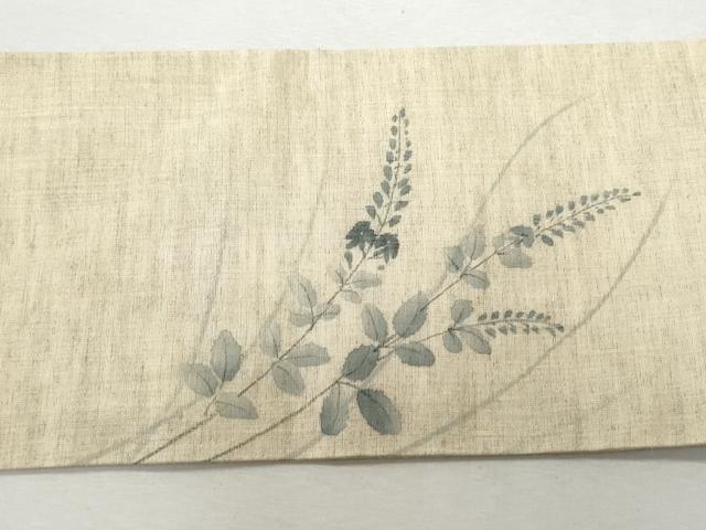 平和屋着物＊夏物 九寸名古屋帯 手描き 流水舟枝葉文 CAAW5497fb