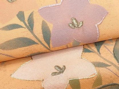 平和屋着物＊夏物 九寸名古屋帯 駒刺繍 桔梗 金銀糸 正絹 逸品 CAAW5500fb