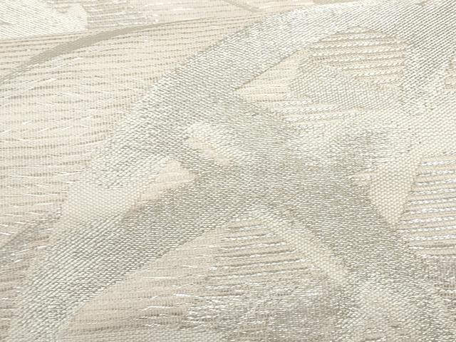 平和屋着物＊夏物 九寸名古屋帯 駒刺繍 籬流水桔梗文 銀糸 正絹 逸品 CAAW5501fb