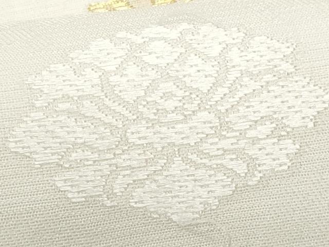 平和屋着物＊夏物 九寸名古屋帯 唐織 舞花文 金銀糸 正絹 逸品 CAAW5502fb