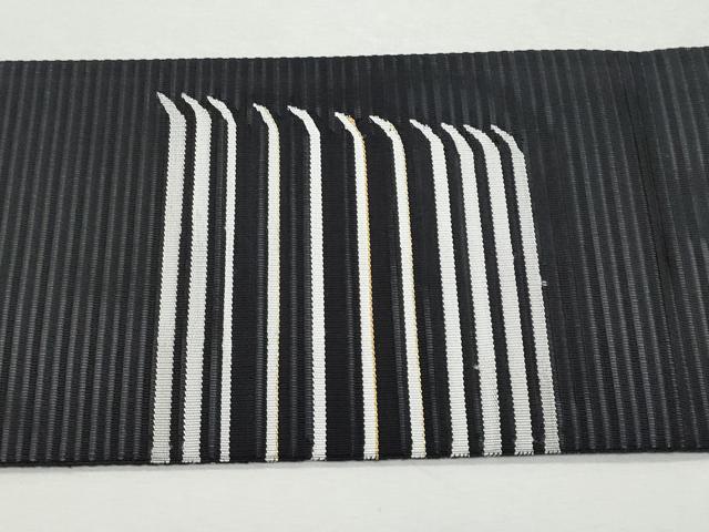 平和屋着物＊夏物 九寸名古屋帯 絽綴れ 吉祥文 黒地 金糸 三越扱い 正絹 逸品 CAAW5504fb