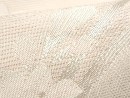 平和屋着物＊夏物 九寸名古屋帯 秋草文 銀糸 正絹 逸品 CAAW5507fb