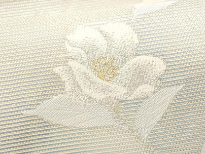 平和屋着物＊夏物 九寸名古屋帯 枝花文 金銀糸 正絹 逸品 CAAW5508fb