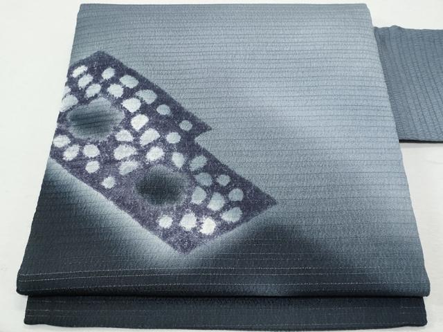 平和屋着物＊夏物 九寸名古屋帯 絞り 絽縮緬 舞花文 正絹 逸品 CAAW5510fb
